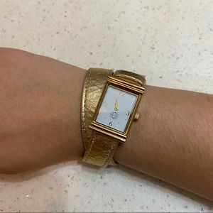 Sasha Rhett Double Wrap Leather Watch in Gold